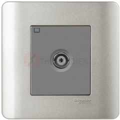 Bộ ổ cắm tivi đơn màu xám Zencelo - Schneider (E8431TVS_SA_G19)