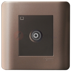 Bộ ổ cắm tivi đơn màu đồng Zencelo - Schneider (E8431TVS_SZ_G19)