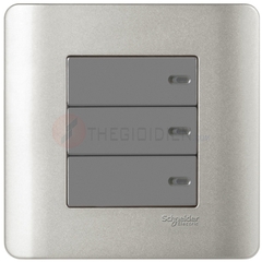 Bộ công tắc ba 2 chiều 16A màu xám Zencelo - Schneider (E8433_2_SA)