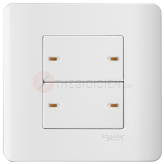 Bộ công tắc bốn 1 chiều 16A màu trắng Zencelo - Schneider (E8434_1_G19)