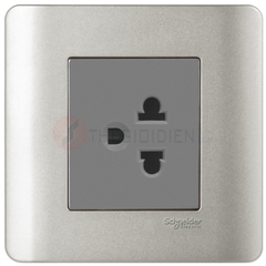 Bộ ổ cắm đơn 3 chấu 16A màu xám Zencelo - Schneider (E84426UESTR_SA_G19)