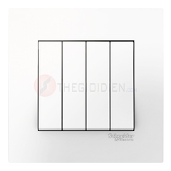 Bộ công tắc bốn 2 chiều 16AX Vivace màu trắng Schneider (KB34S_WE_G19)