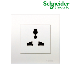 Bộ ổ cắm đơn đa năng 13A Vivace màu trắng Schneider (KB413S)