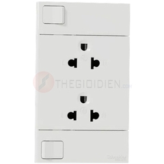 Bộ ổ cắm đôi 3 chấu 16A có công tắc AvatarOn A Schneider (M3T_SIS_WE)