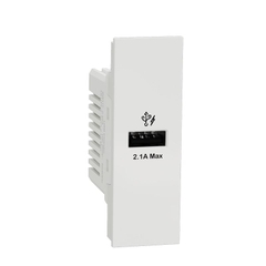 Ổ sạc USB type A, 2.1A, size S  AvatarOn A Schneider (M3T_USB_WE)