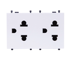 Ổ cắm đôi 3 chấu US cỡ S Uten Q120B-USZ2