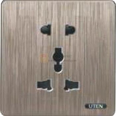 Bộ ổ cắm 5 chấu đa năng màu nâu S400 Uten (S400GZ12Z13/N)