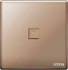 Bộ ổ cắm đơn điện thoại màu vàng Z9 Uten (Z9G-1TEL)