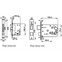 Khóa điện tử Hafele EL7700- 912.05.718, vân tay, ổ khóa nhỏ