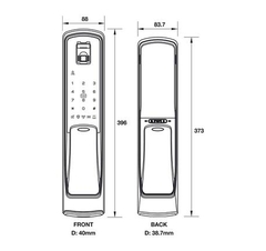 Khóa cửa điện tử Hafele EL9500- 912.05.353, vân tay