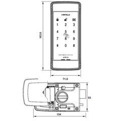 Khóa điện tử Hafele ER4800- 912.05.361