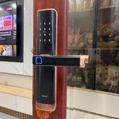 Khóa điện tử Hexa L100 đen đồng đỏ, chống nước