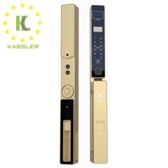 Khóa nhận diện khuôn mặt cửa nhôm Kassler KL-599 CNC 02 Champagne gold
