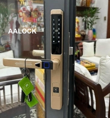 Khóa cửa nhôm Kassler KL-599 LX Champagne có app wifi, remote