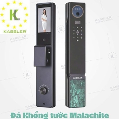 Khóa cửa khảm đá khổng tước Kassler KL-899 Plus black malachite