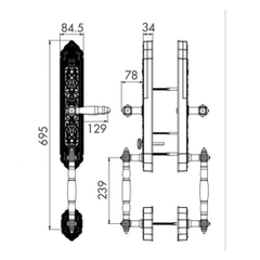 Khóa tân cổ điển mở bằng khuôn mặt Kassler KL-939 F Pro mạ vàng 24K