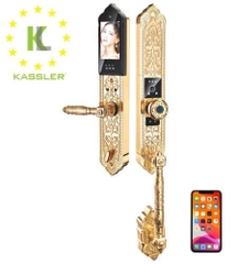 Khóa cửa đại sảnh nhận diện khuôn mặt Kassler KL-939F mạ vàng 24K