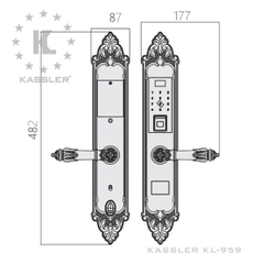 Khóa điện tử cửa đại sảnh Kassler KL-959 C