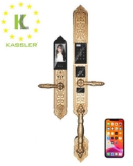 Khoá cửa đại sảnh mở bằng khuôn mặt Kassler KL-989 F mạ vàng 24K
