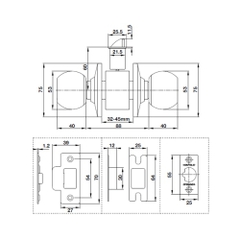 Khóa nắm tròn Hafele 489.93.132
