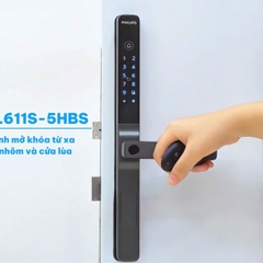 Khóa thông minh cửa nhôm Philips DDL611S-5HBS có remote, mobile app