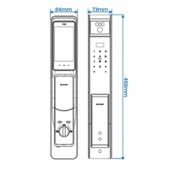 Khóa vân tay Sharp H2-B xám (gray)