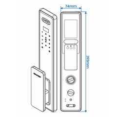 Khóa cửa thông minh Sharp S6-B Pro đen (black), app mobile