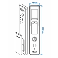 Khóa cửa nhận diện khuôn mặt Sharp S6-FV xám (gray), app mobile