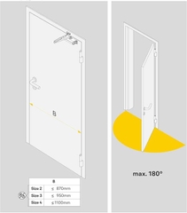Tay đẩy hơi Yale 30-0300-0001-00-60-11 không giữ cửa