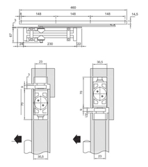 Tay co thủy lực Yale DCR-8003H gắn âm, giữ cửa
