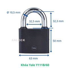 Ổ khóa bấm Yale Y111B/60/132/1 màu đen