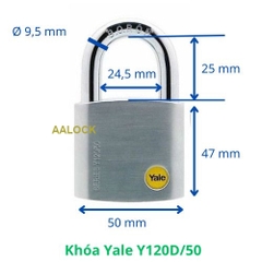Khóa bấm Yale Y120D/50/127/1/5 chìa vi tính