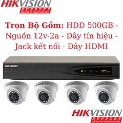 BỘ 4 CAMERA TRONG NHÀ DS-2CE56D0T-IR