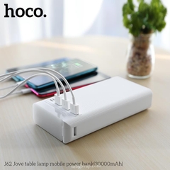 Pin dự phòng 30.000mAh HOCO J62 Black/White Chính hãng (3 Cổng USB, LED)