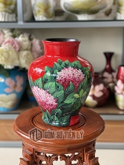 Bình hoa gốm sứ 3d hoa cấm tú cầu-BGD01