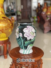 Bình gốm 3d hoa tiết trang nhã-BGD24