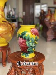 Bình hoa 3d hoạ tiết hoa cẩm tú cầu-BGD38