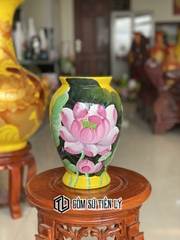 Lọ cắm hoa gốm sứ vẽ 3d đẹp-BGD47