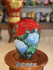 Bình hoa đẹp vẽ cẩm tú cầu-BGD60