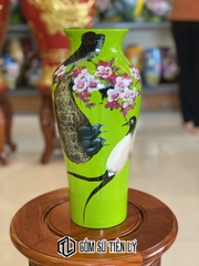 Bình hoa trang trí hoạ tiết hoa chim-BGD87