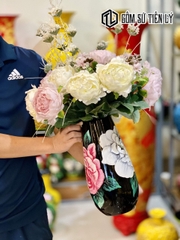 Bình hoa gốm đẹp vẽ tay-BGN03