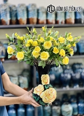 Bình hoa cao cấp vẽ tay hoa hồng-BGN10