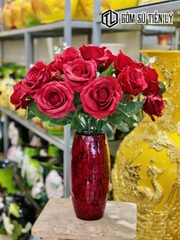 Bình hoa Bát Tràng khảm trai -BGN11