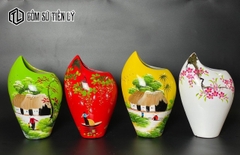 Bình hoa sơn mài mỏ quạ độc lạ-TLM05