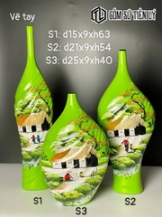 Bộ bình trang trí decor ảnh quê-BTD04