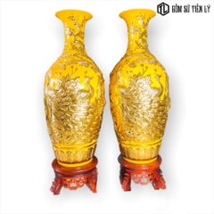 Bình dát vàng con công cao cấp-BTV02
