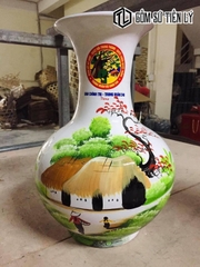 Bình trang trí Bát Tràng làm quà tặng-GQT04