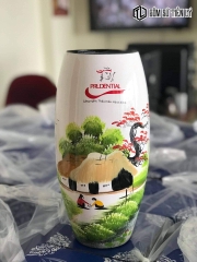 Bình gốm Bát tràng làm quà tặng-GQT11