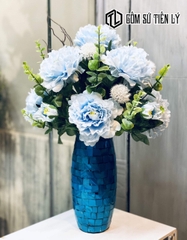 Lọ hoa gốm Bát Tràng xanh ngọc- BGN02