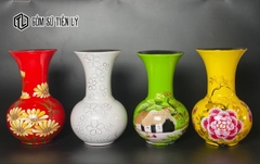 Lọ hoa sơn mài dáng tì bà Bá Tràng-TLM06